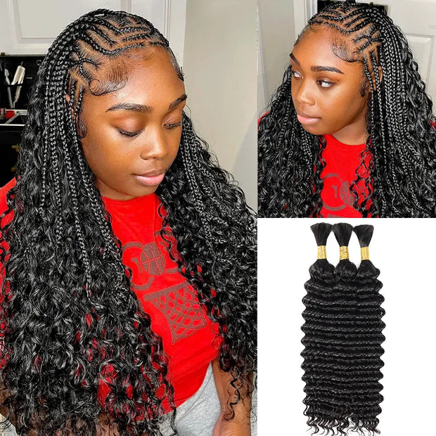 Deep Wave Bulk Human Hair 