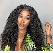 Flash Sale Trending Deep Wave 13x4 Medium Brown Lace Front Wig Small Knots