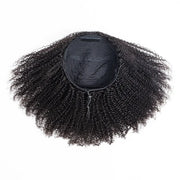 Half Wig with Drawstring Kinky Curly Ready To Go Wig 3 in 1 Half Wig Human Hair Affordable Wig