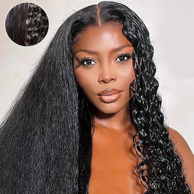 Ready to Wear Magic Wet and Wavy Pre Cut Lace Wig with Pre Bleached Knots & Plucked Hairline