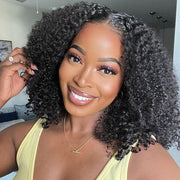 Flash Sale Short Kinky Curly Hd Transparent Lace Frontal Bob Wigs
