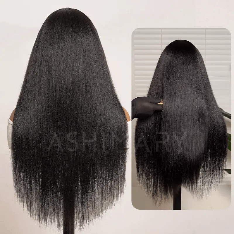 Light Yaki Straight Wig | 7x5 Closure Lace | Pre-Cut & Glueless