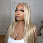 2 Wigs Set | 13x6 Full Lace Body Wave Wig with Pre-cut Lace + 13x4 Lace Transparent Customized Blonde Balayage Straight Wig