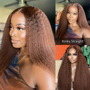 Flash Sale Chocolate Brown Upgrade Invisi-Strap Snug Fit 360 Skin Lace Wig Pre-Cut Lace  & Pre-Bleached Knots Cozy Glueless Wig