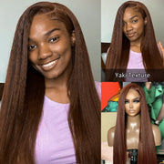 Flash Sale Chocolate Brown Upgrade Invisi-Strap Snug Fit 360 Skin Lace Wig Pre-Cut Lace  & Pre-Bleached Knots Cozy Glueless Wig