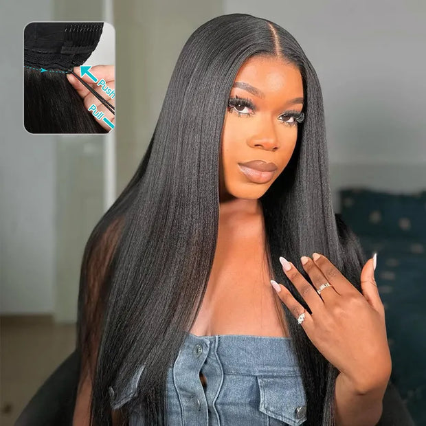 Flash Sale Pull Go Glueless V Part Wig With Elastic Drawstring 