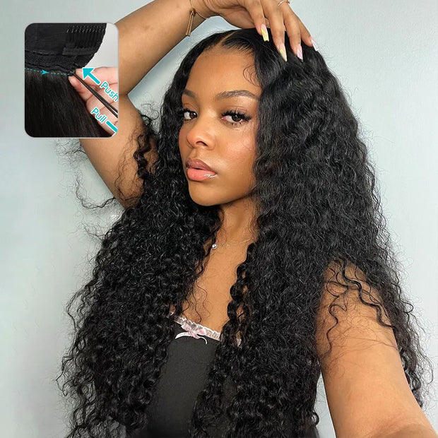 Flash Sale Pull Go Glueless V Part Wig With Elastic Drawstring 