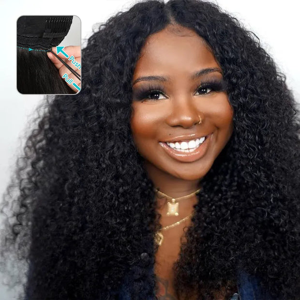 Flash Sale Pull Go Glueless V Part Wig With Elastic Drawstring 