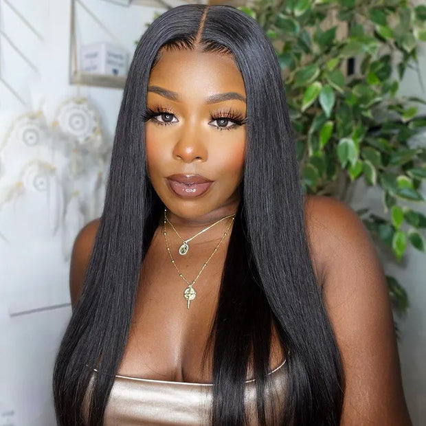 Flash Sale 18inch Lace Frontal Wig Mixed Texture 100% Human Hair Glueless Wig
