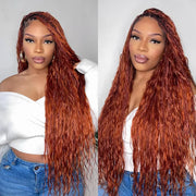 Full Lace Boho Curls Knotless Pre-Braid Long Wig 