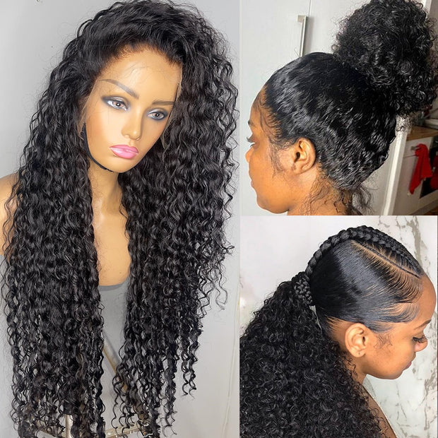 Flash Sale Full Lace Wig Brazilian Human Hair Full Scalp Lace Wigs Natural Color 180% Density