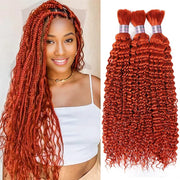 Deep Wave Drak Ginger Bulk Human Hair Extensions
