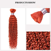 Deep Wave Drak Ginger Bulk Human Hair Extensions