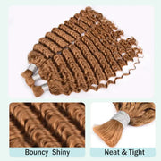 #30 Golden Brown Deep Wave Bulk Human Hair