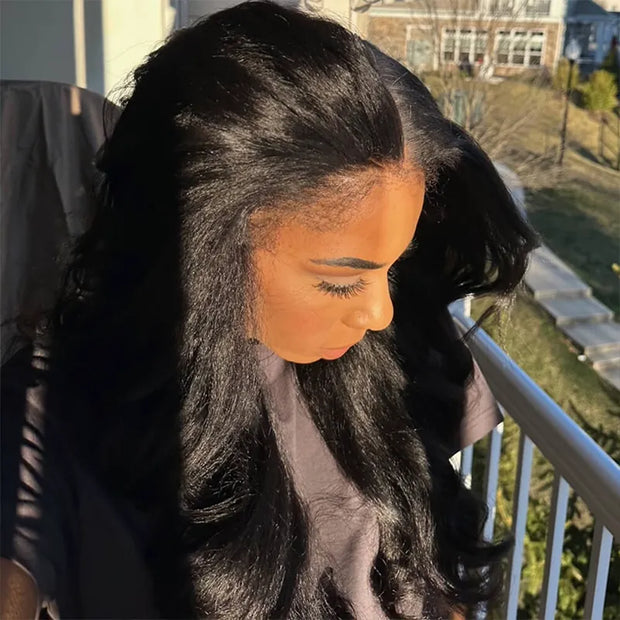 Newborn Hairline Kinky Straight Lazy 360 Wig – ashimaryhair