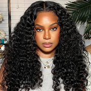 2 Wigs Set | 10x6 Lace Water Wave Wig with Pre-cut Lace + 13x6 Lace Transparent Yaki Straight Bob Wig with Pre-cut Lace