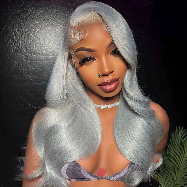 Grey Color Wig Straight Human Hair Wig