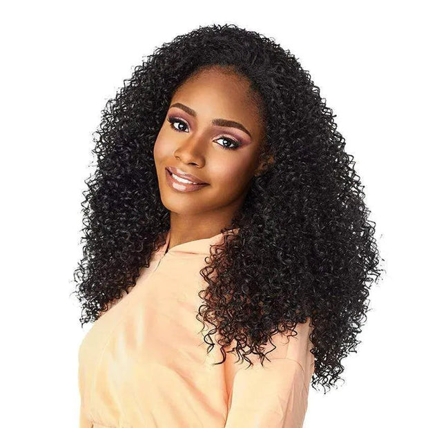 Half Wig with Drawstring Kinky Curly Ready To Go Wig 3 in 1 Half Wig H