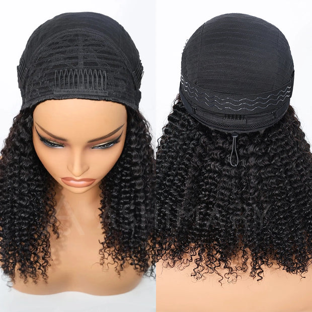 4C Edge Hairline 3.0 Half Wig with Drawstring Kinky Curly Ready To Go ...