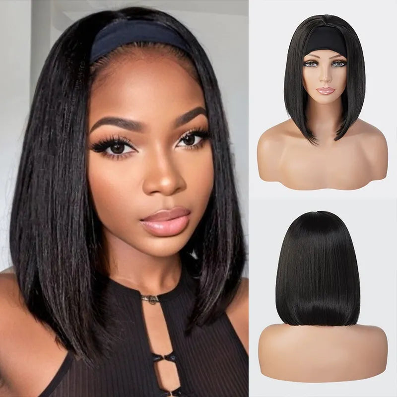 Headband Bob Glueless Wig Beginner Friendly Brazilian Human  display picture 1