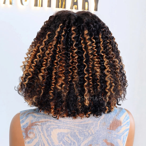 3x1 Scalp Illusion Wig with Natural Curly Bangs