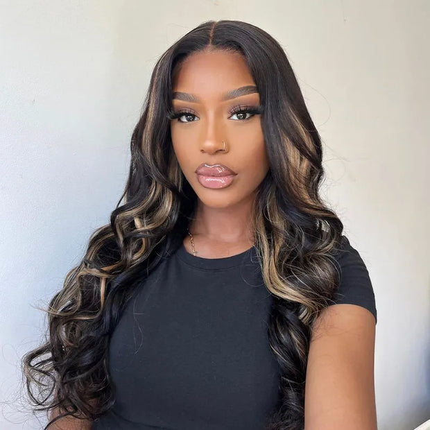 Flash Sale 5x5 Lace Highlight Body Wave Pre Cut Lace 3D Bouncy Body Wave