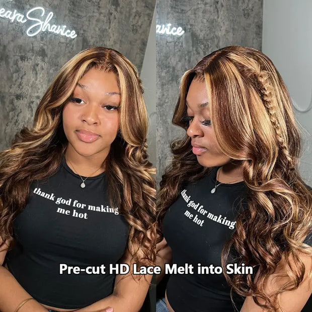 Ready to Wear Highlight Body Wave 13x4 HD Lace Wig