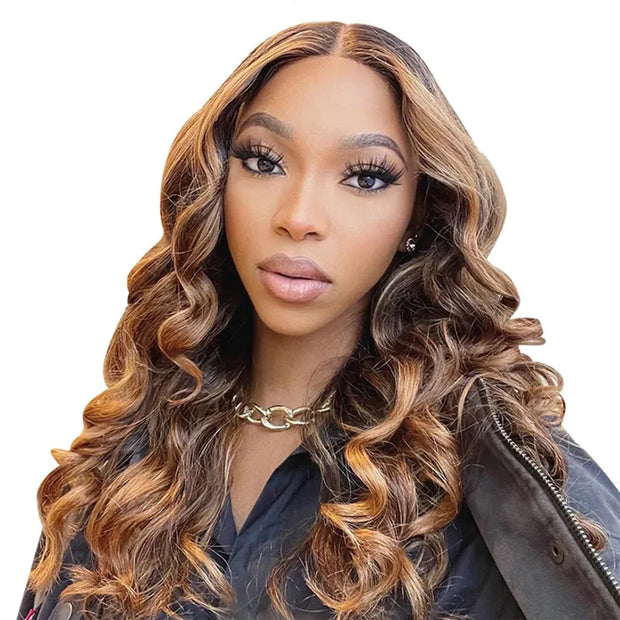 Ready to Wear Highlight Body Wave 13x4 HD Lace Wig