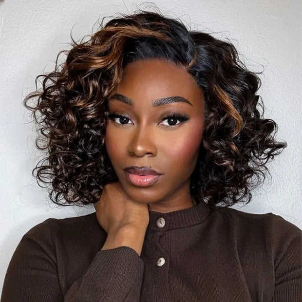 Blonde Highlight Bouncy Curl 6x4.5 Pull Go Lace