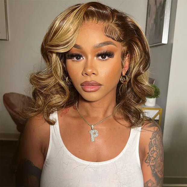 Blonde Highlight Pre-Styled Body Wave