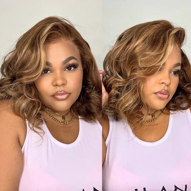 Blonde Highlight Pre-Styled Body Wave