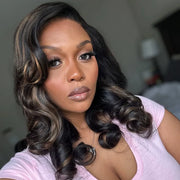 Honey Brown Highlight Pre-Styled Bouncy Body Wave 