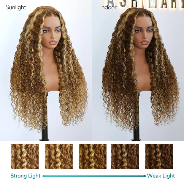 Water Wave Highlight Ombre Color 