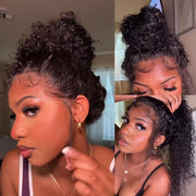 Water Wave Invisi Strap Snug Fit 360 Transparent Lace Frontal Bleached Knots Pre Cut Lace Wig