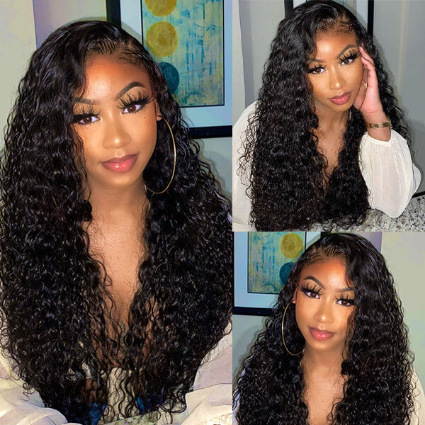 Flash Sale Ashimary 13x4 & 4x4 & 13x6 Full HD Transparent  lace Front Wig Deep Wave Human Hair