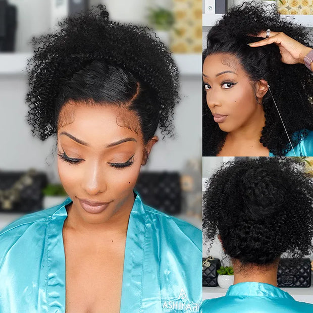 Flash Sale 360 Lace Frontal With Invisi Strap Kinky Curl Glueless Wig