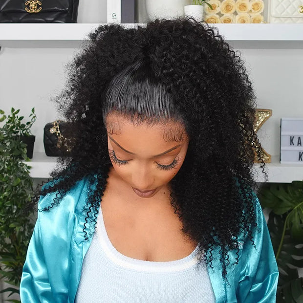 Flash Sale 360 Lace Frontal With Invisi Strap Kinky Curl Glueless Wig