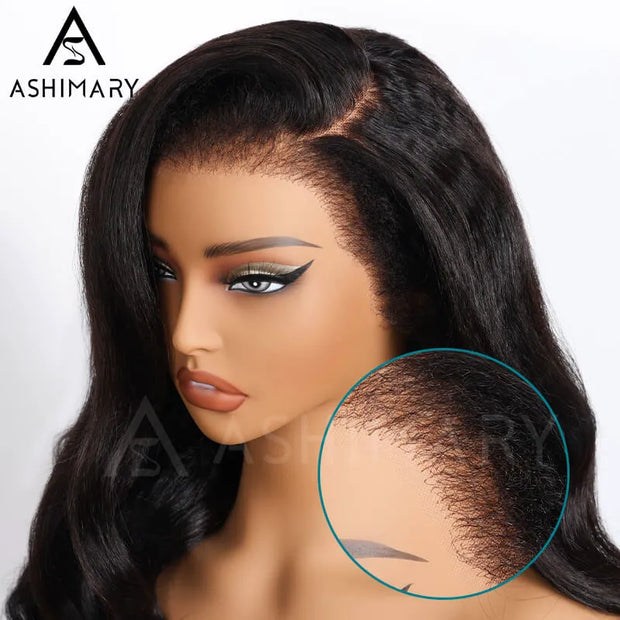 Newborn Hairline Kinky Straight Lazy 360 Wig – ashimaryhair
