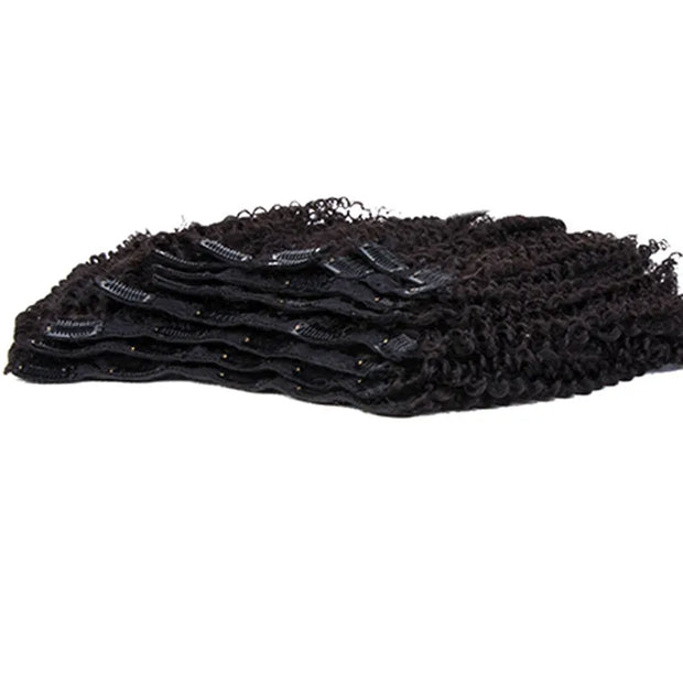 Kinky Curly Hair Clip Ins Human Hair Extensions Ashimary