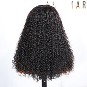 Flash Sale 4C Kinky Edges Curly Hair Transparent HD Lace Front Wigs With Realistic Hairline
