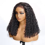Flash Sale 4C Kinky Edges Curly Hair Transparent HD Lace Front Wigs With Realistic Hairline
