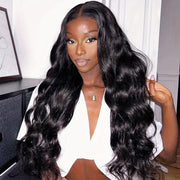 Clearance Sale Body Wave 4x4 Lace Closure Wig Natural Color 180% Density