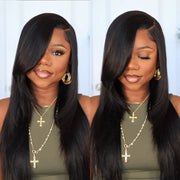 Light Yaki Straight Wig with Pre-Cut Layer 