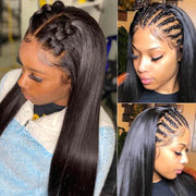 Flash Sale 14"-32" Transparent HD Full 13*6 Lace Front Wig Straight Brazilian Human Hair