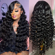 13x6 full lace hd lace frontal loose wave human hair full look wig Ashimary.com