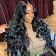 9A Loose Wave Virgin Hair 2/3 Bundles with Closure Natural Color Indian Hair - ashimaryhair