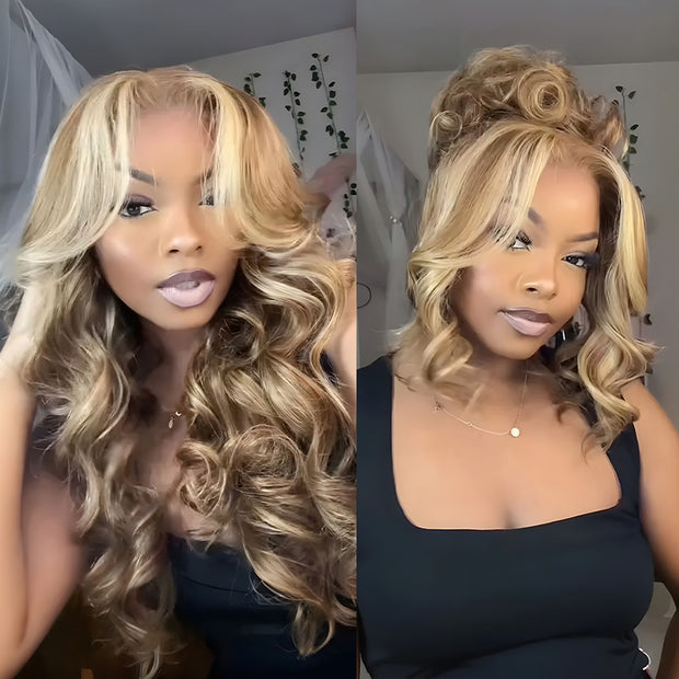 Flash Sale Wear & Go Wig Highlight Mix Color 4x4/6x4.5/13X4 Glueless Lace Wigs Ashimary Hair