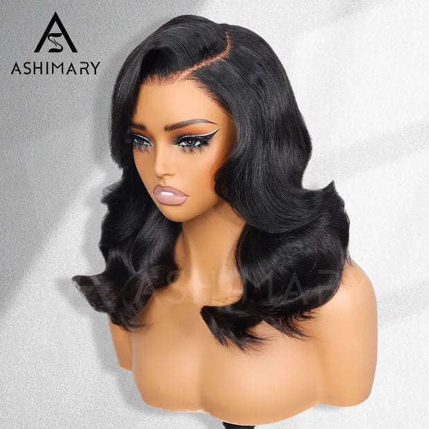 Peacock Curls Pull Go 13x6 Full Glueless Lace Front Wig Pre-Styled Heavy Layers Cut Human Hair