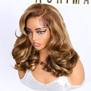 Blonde Highlight Pre-Styled Body Wave Ready To Go Glueless