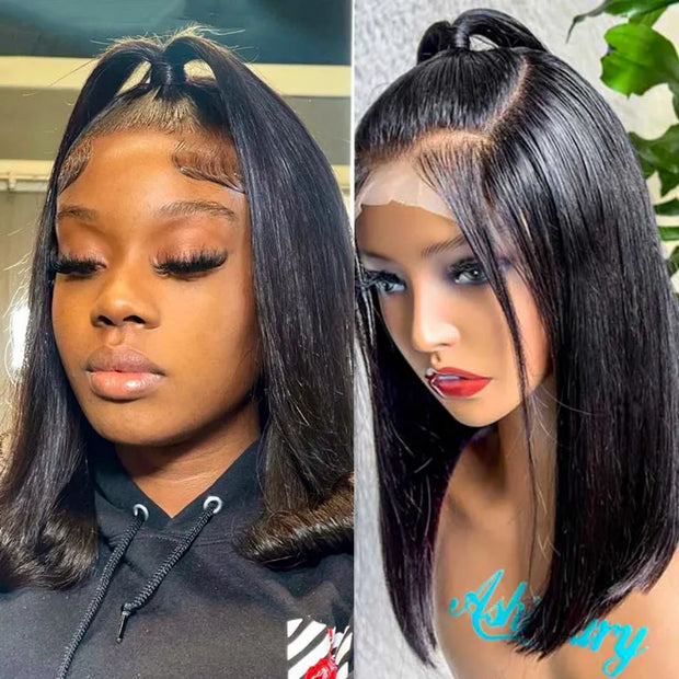 Pre-Styled-Ponytail-Glueless-Straight-5x5-Undetectable-Lace-Wig-What-You-See-Is-What-You-Get